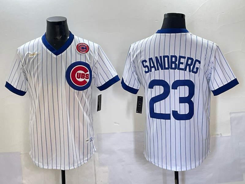 Men Chicago Cubs #23 Sandberg white Nike MLB 2025 jersey 006->chicago cubs->MLB Jersey